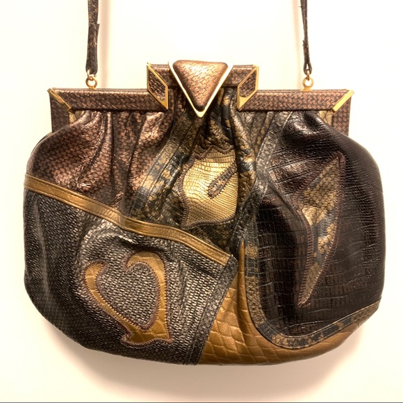 Vintage patchwork leather purse - Picture 1 of 3